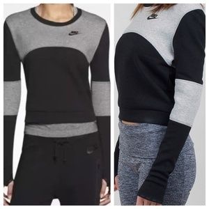 NIKE Tech Fleece Crew Crop Sweatshirt 3mm Size Medium